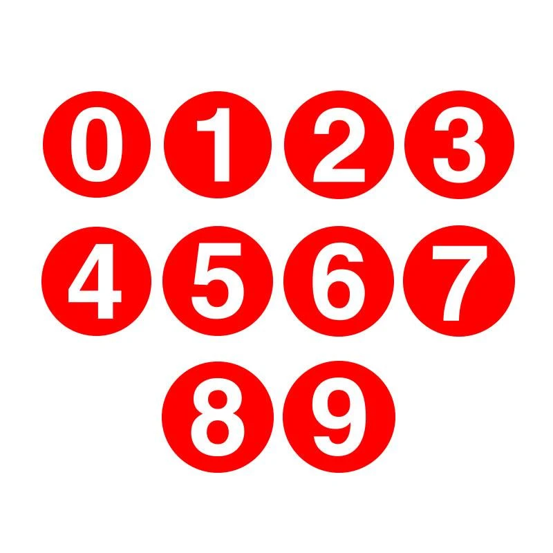 number stickers