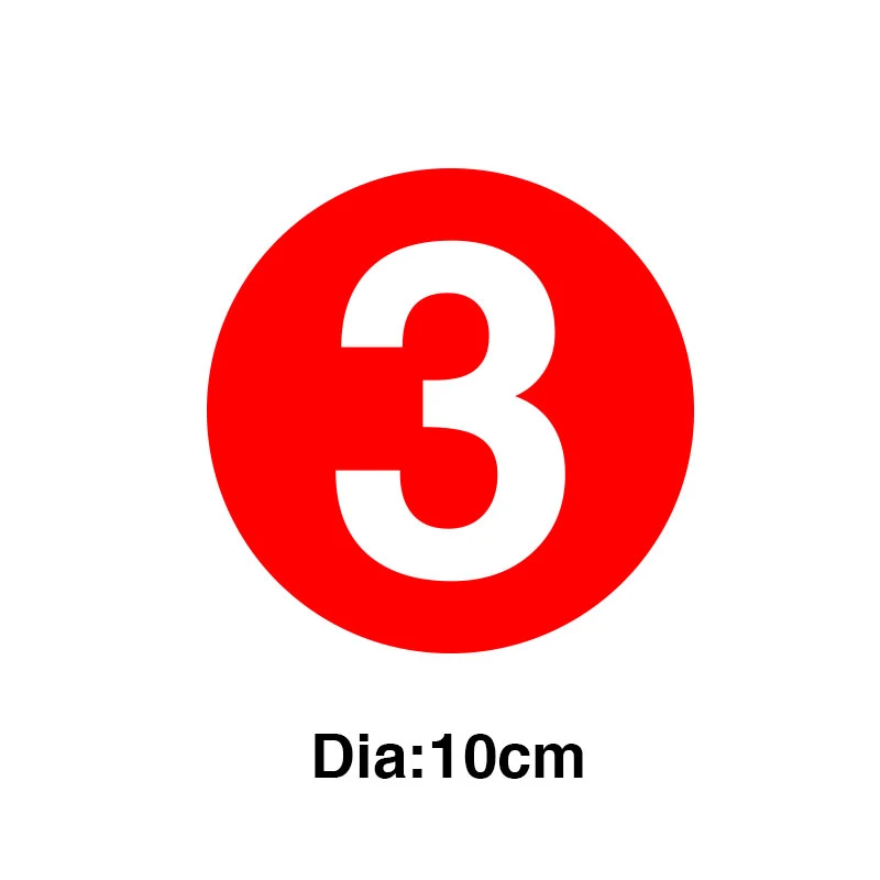number sticker label