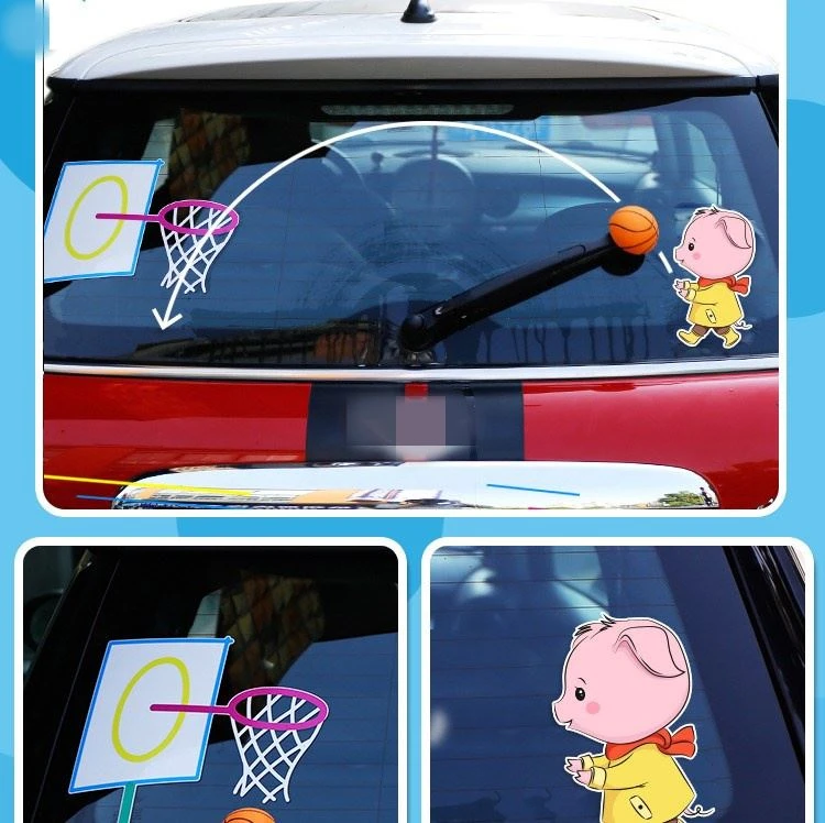 3d peppa pig 3D car window wiper sticker 3d peppa pig 3D car window wiper sticker