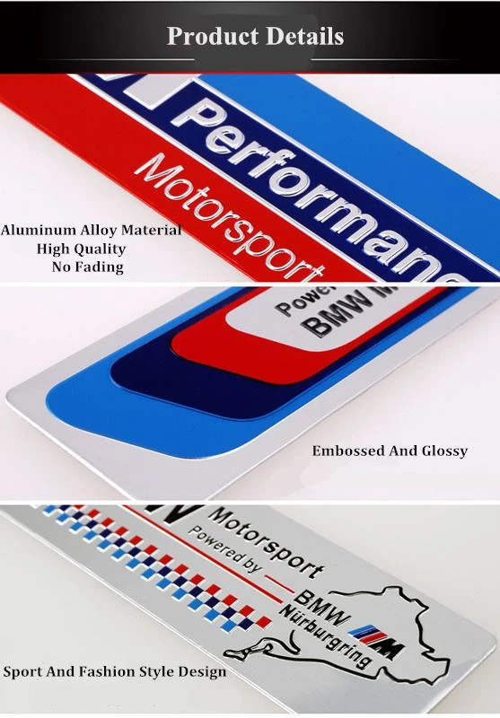 BMW aluminum emblem badge