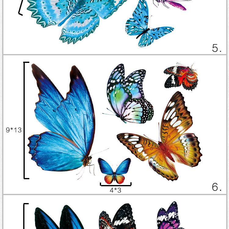 UV printing butterfly stickers UV printing butterfly stickers