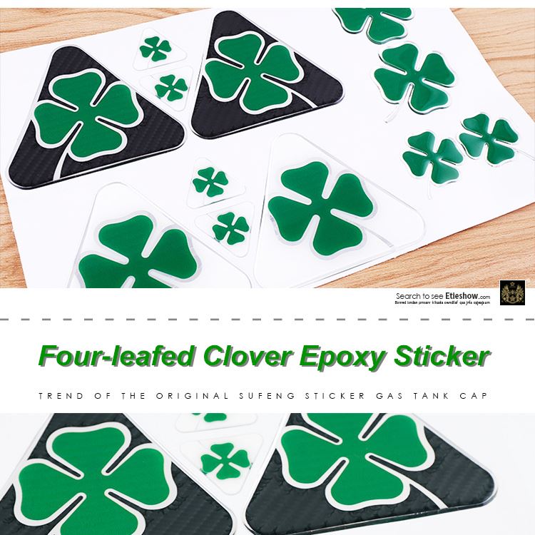 four-leafed clover sticker