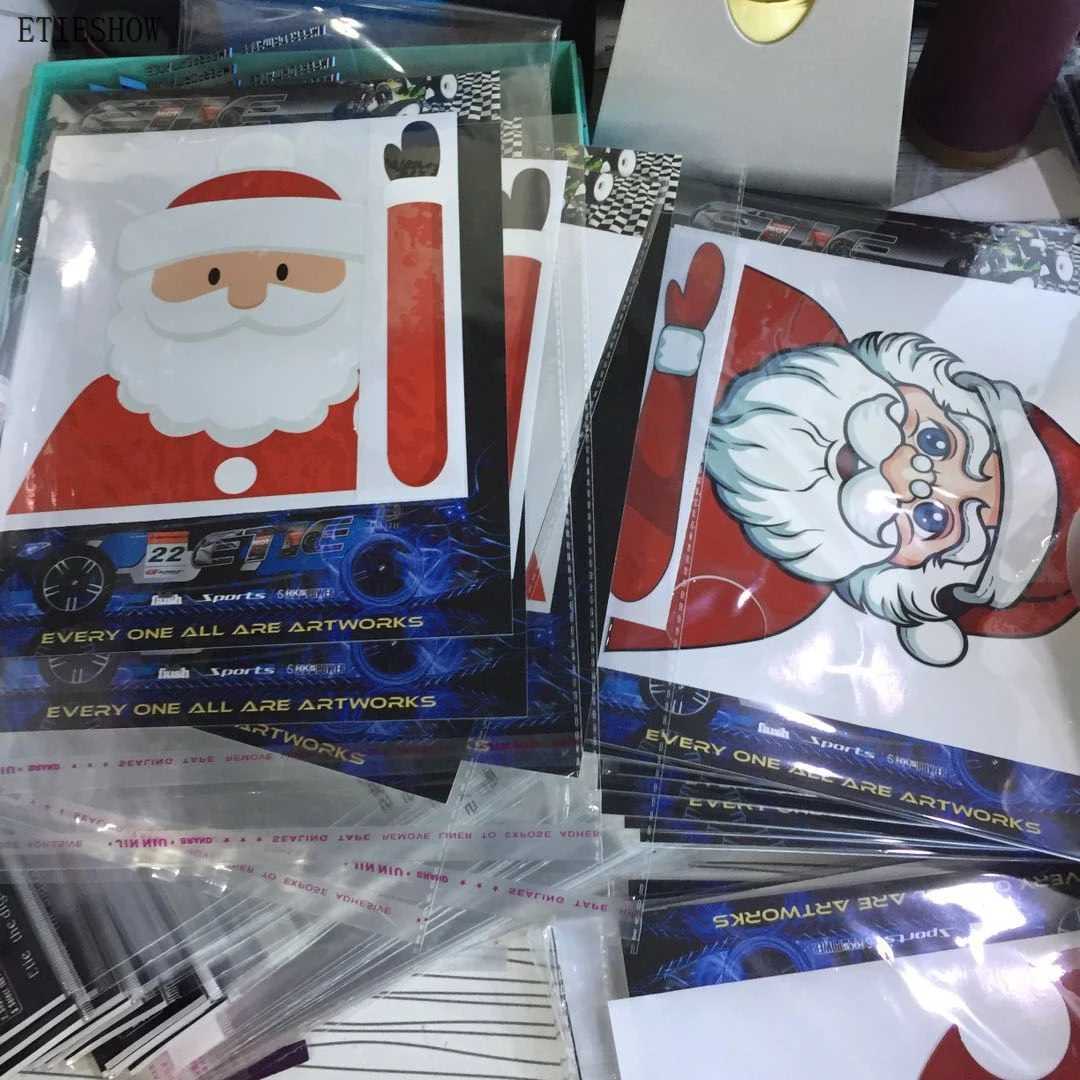 Christmas car window wiper sticker decal