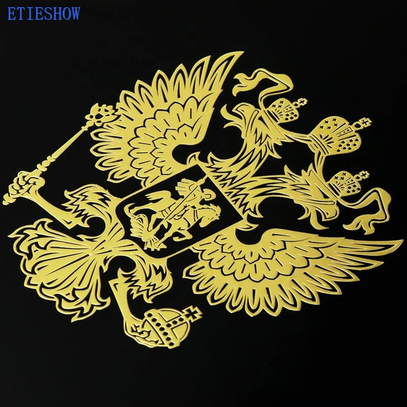 Russian Federation Eagle Emblem Nickel Metal Stickers Decals_副本
