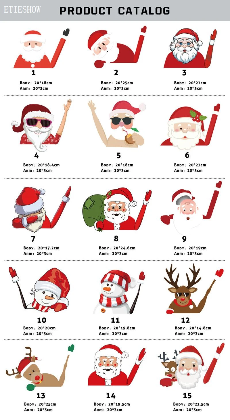 santa claus waving car wiper stickers santa claus waving car wiper stickers