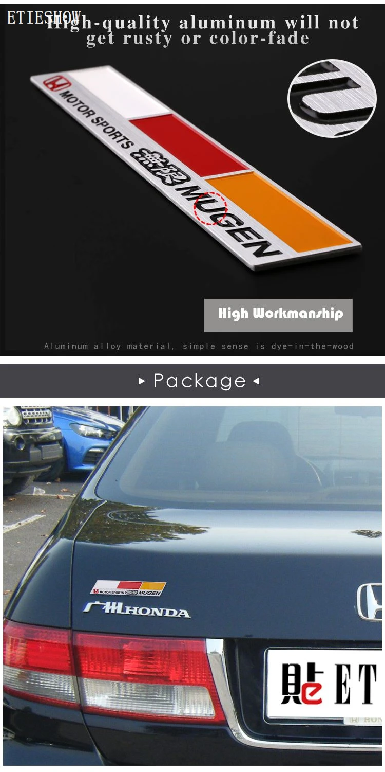 honda mugen metal emblem badge plate