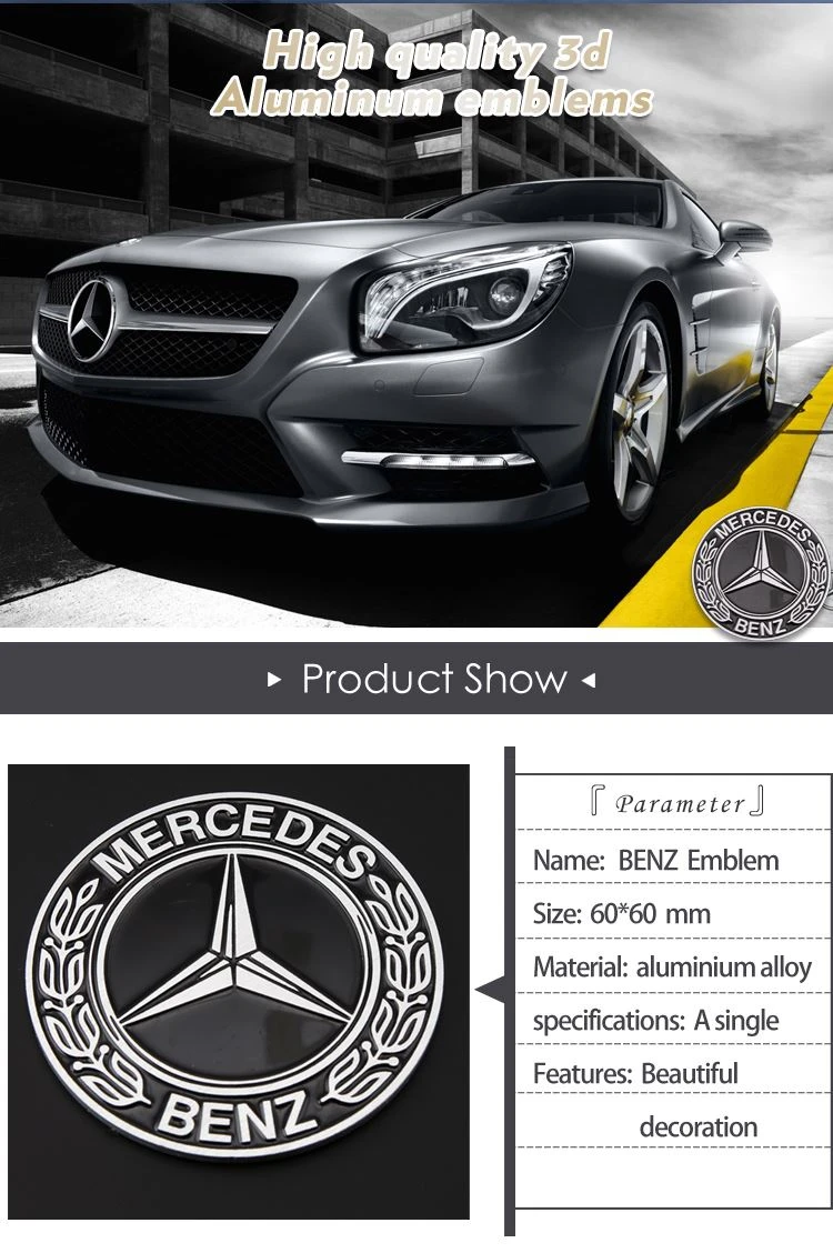 Benz emblem metal sticker