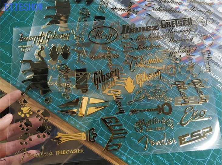 Guitar Metal Sticker