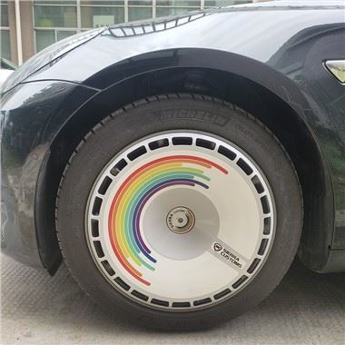 Stiker Roda Tesla