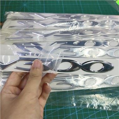 Stiker Chrome 3D