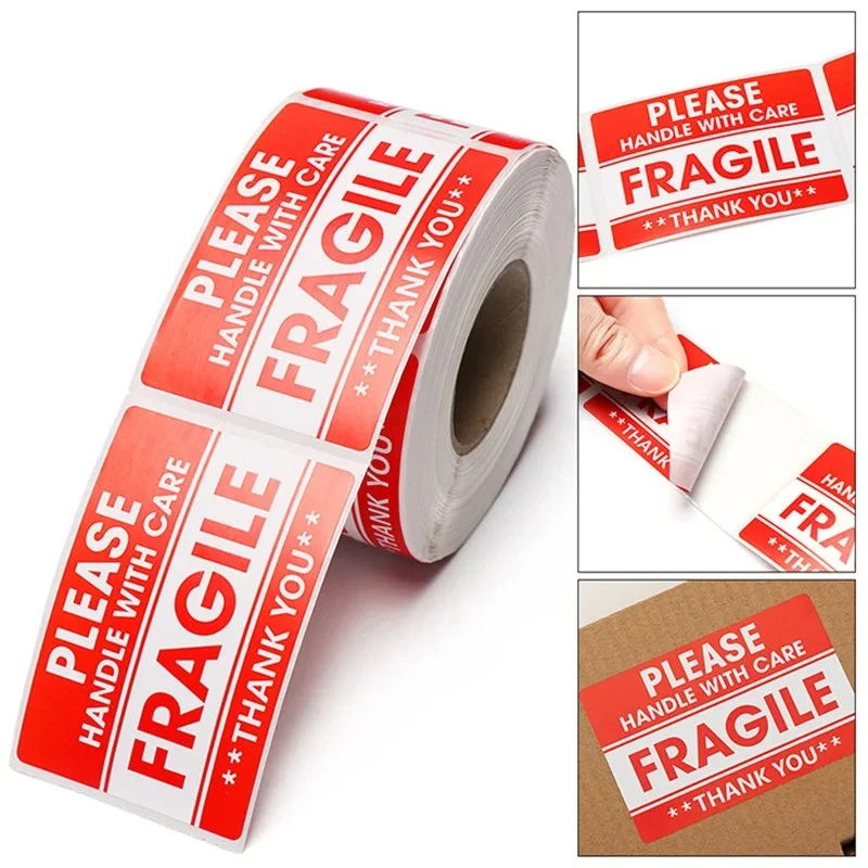 1000/500 pcs stiker rapuh bahasa Inggris