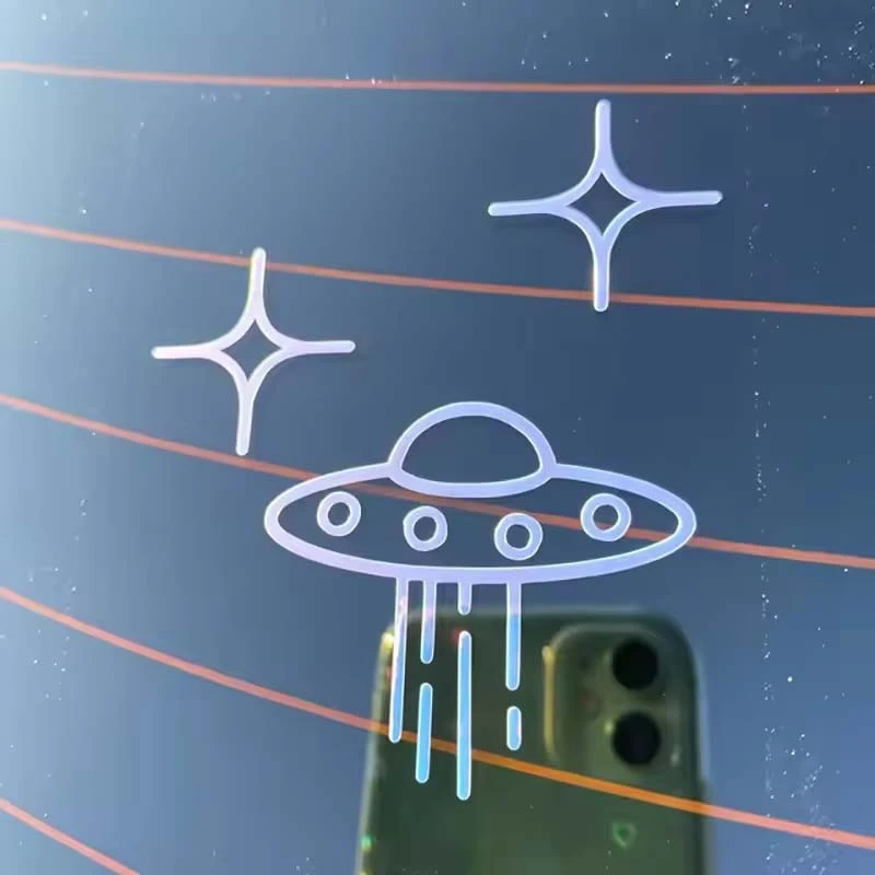 ET11361# UFO Space Alien Vinyl Decals