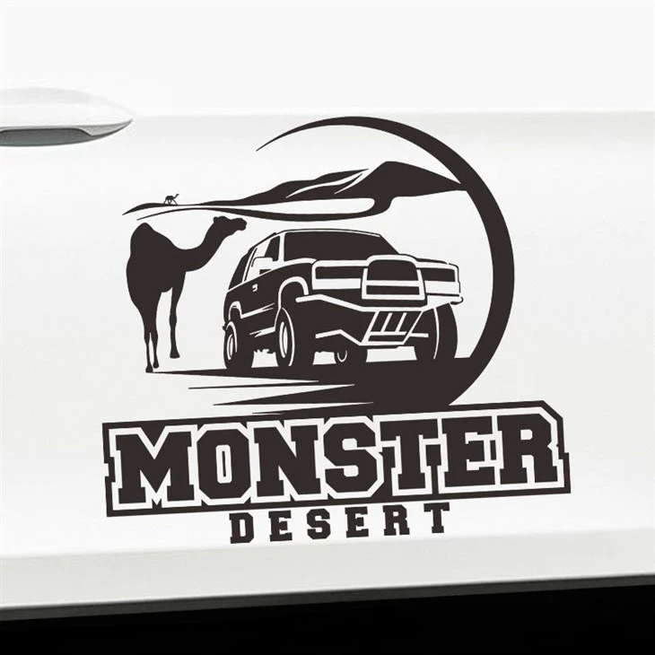 Stiker tempel mobil gaya Desert Cross