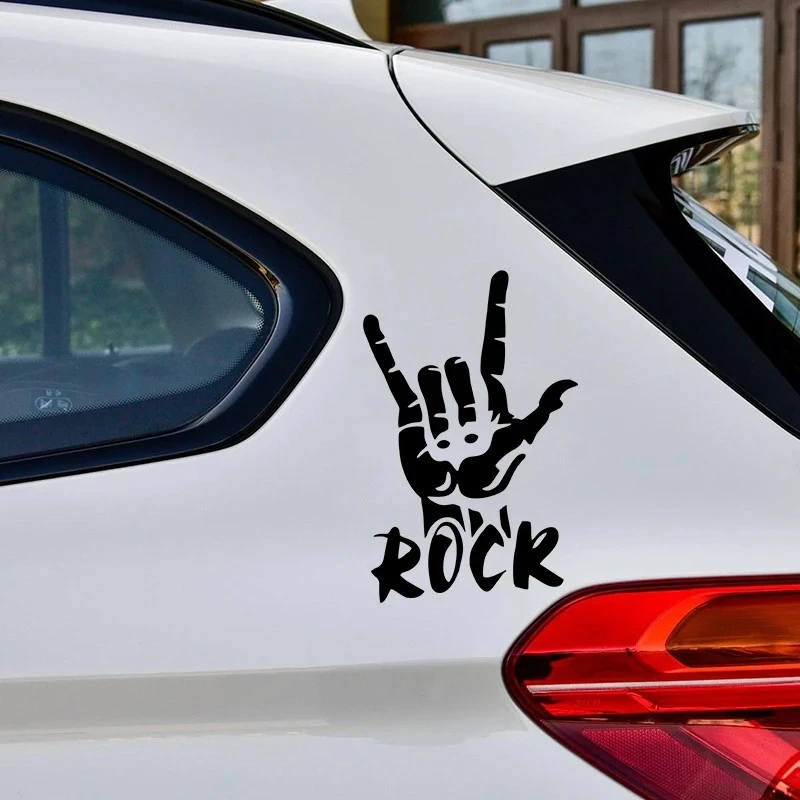 Three Ratels Rock Finger Funny Car Stickers high quality