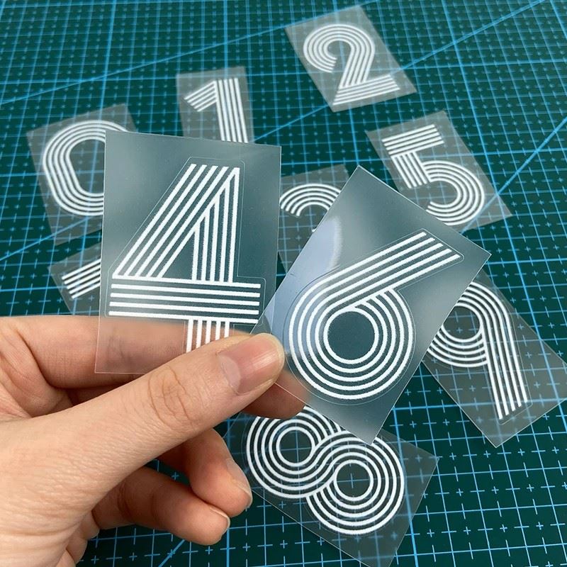 1PC 0123456789 White Number Motorcycle Stickers factory