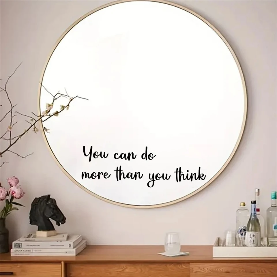 1pcs Inspirational Encouraging Quotes PVC Mirror Stickers factory