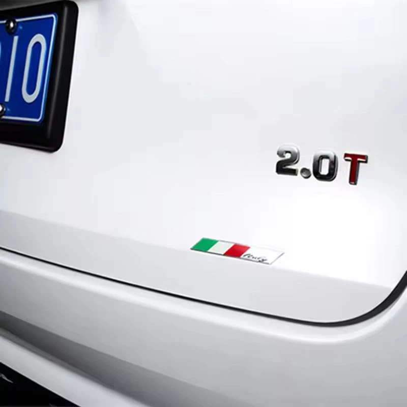 Lencana Lambang Bendera Italia Logam