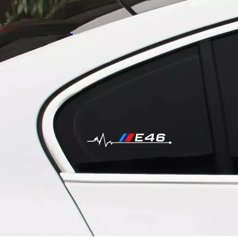 2 pcs stiker windows mobil untuk bmw