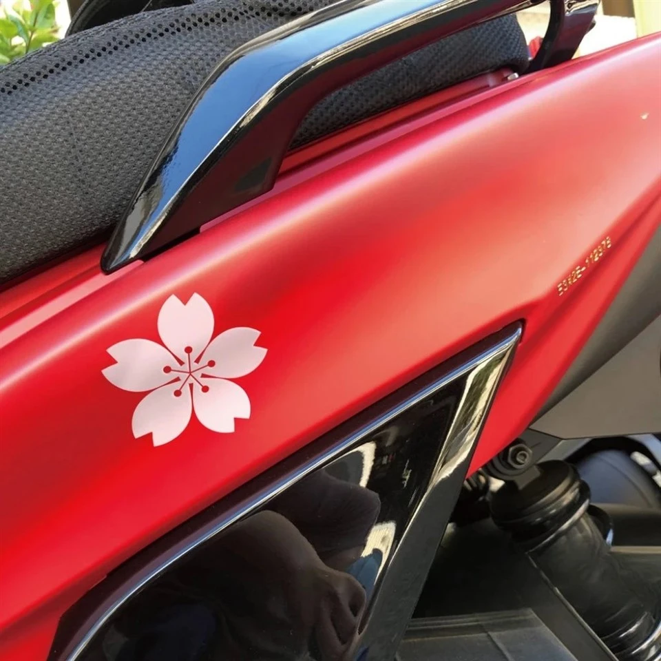 2PCS JDM Sakura Motorcycle Stickers