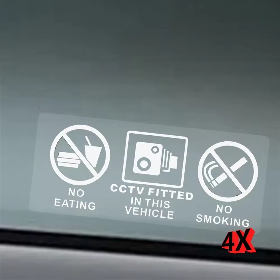 Eating No Drinking CCTV Fitted Sticker