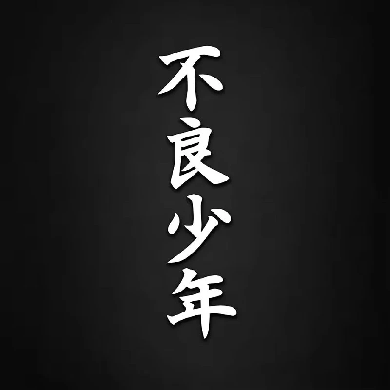 Bad Boy --Chinese Japanese Writing Vinyl Sticker