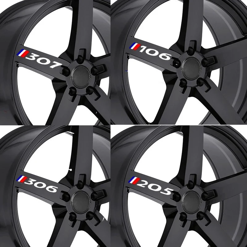 4pcs stiker roda mobil untuk mobil peugeot