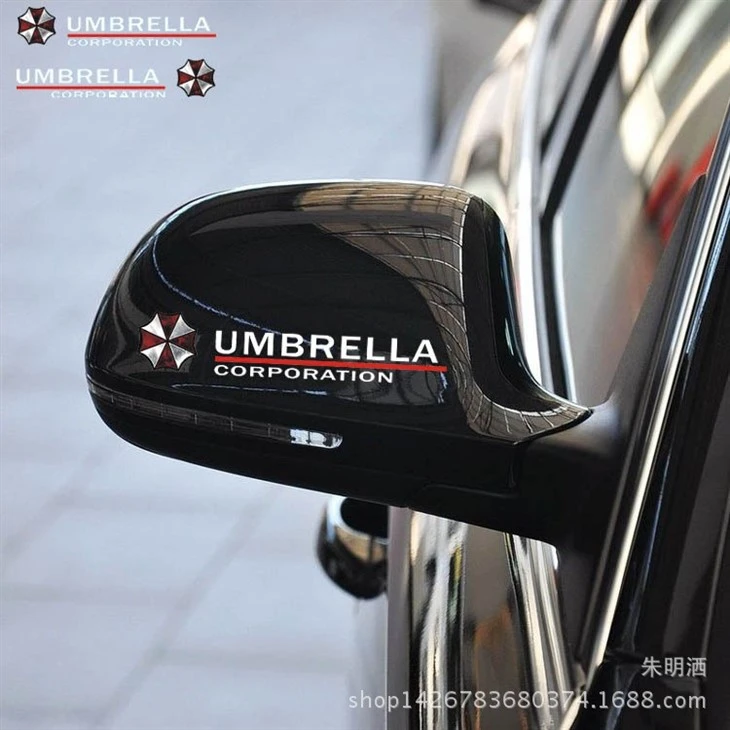Umbrella Protect Car Mirror Sticker