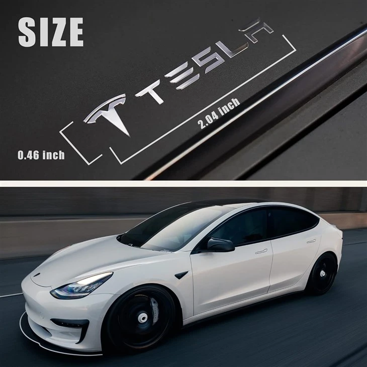 TELSA Logo Golden Silver Stamping Sticker