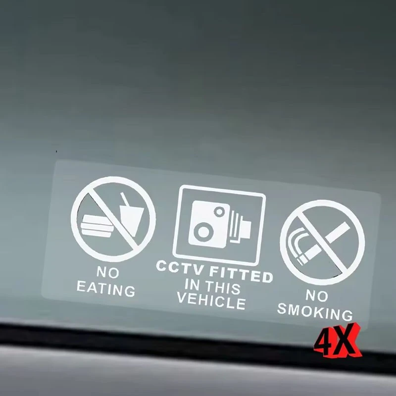 Makan tidak minum stiker yang dipasang CCTV