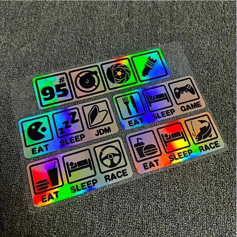 5pcs/set jdm - set stiker mobil gaya