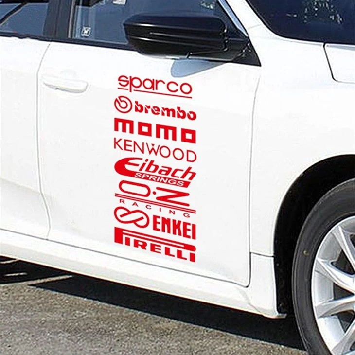 Car Motorbike Text Sticker