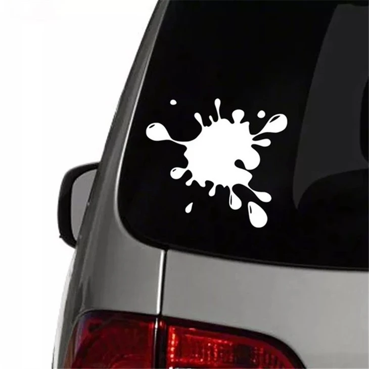 Stiker Tempel Mobil Gaya Sputtering Cat Tinta