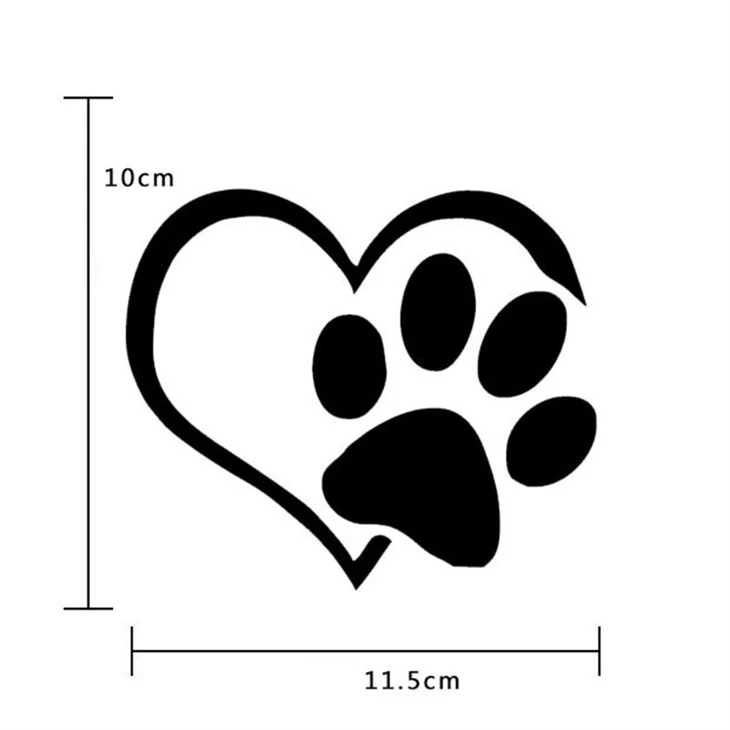 Foot Mark And Heart Car Decal