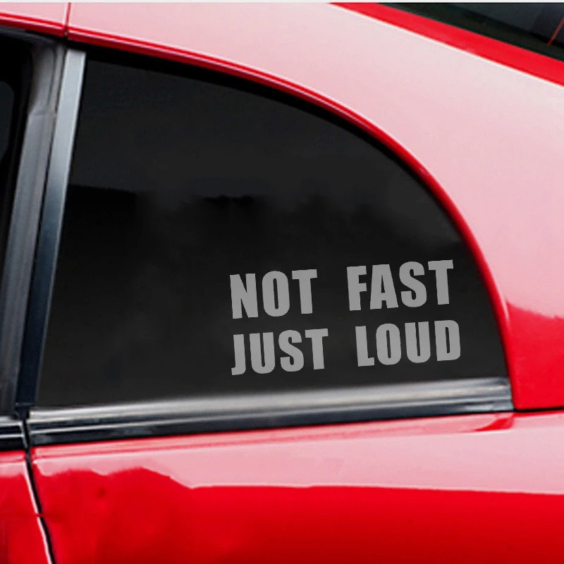 Stiker Vinyl Lucu Tidak Cepat Hanya Keras