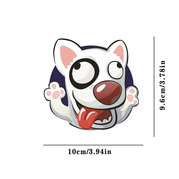 Stiker mobil hewan peliharaan anjing Anime lucu