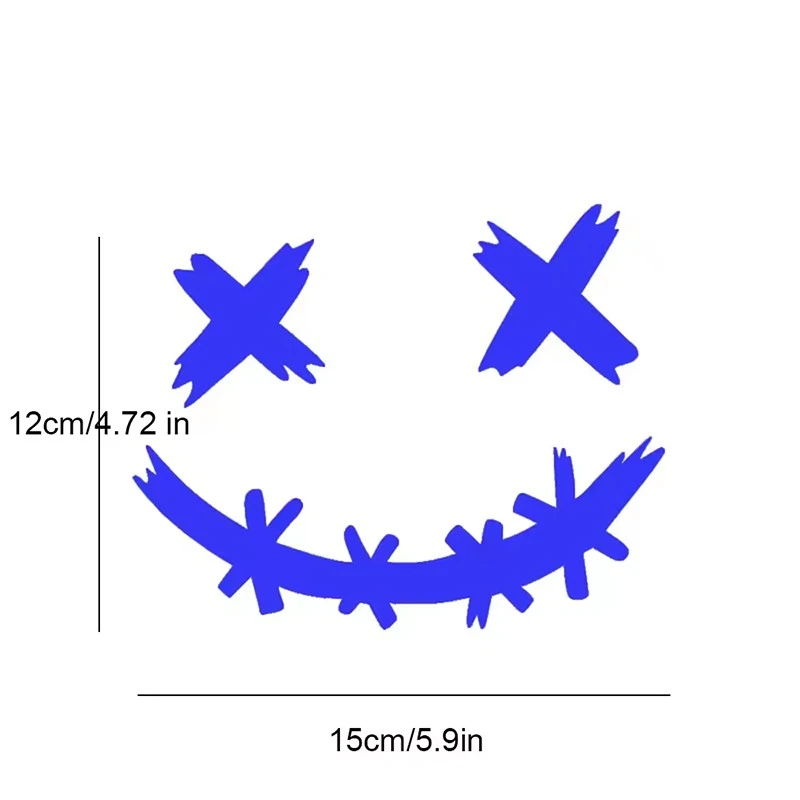 Demon Smiling Face Decal For Helmet