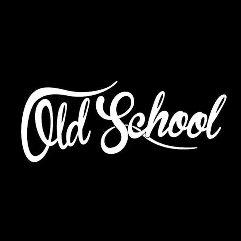 Old School Text Car Stickers