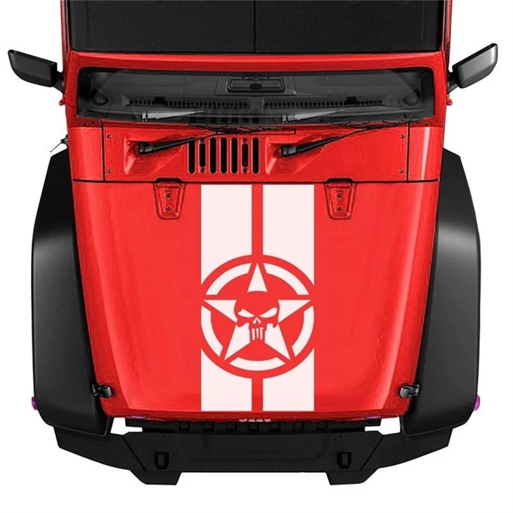 Jeep Engine Hood Stripe Decals