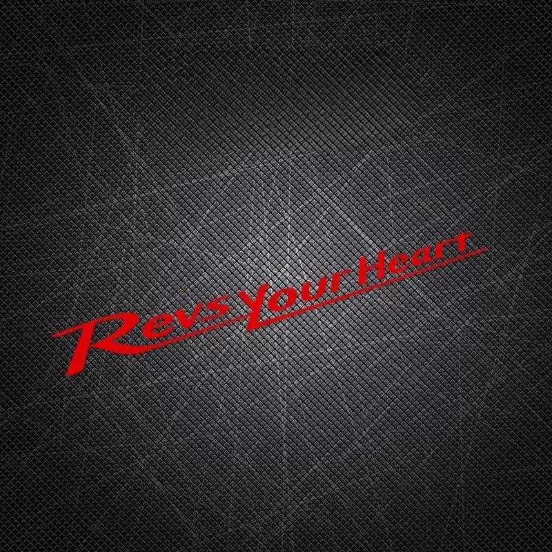 Et11377# Revs Your Heart Waterproof Car Sticker