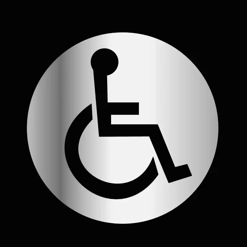 Disabled Wheelchair Handicap Round Car Sticker