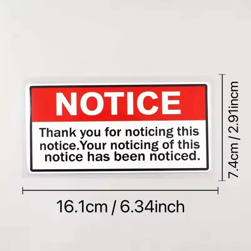 Funny Warnings Scratch Sticker Scar Decals