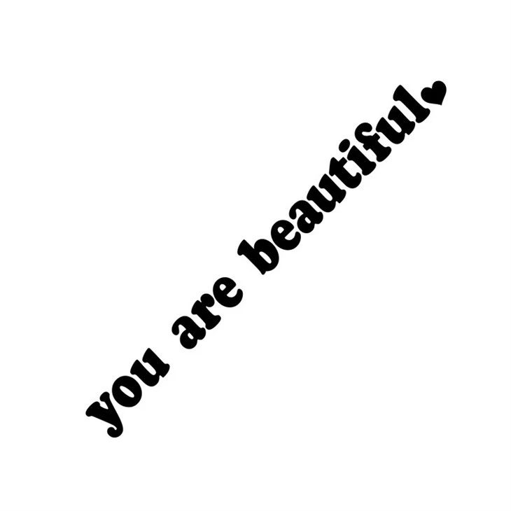 Car Sticker Vinyl You Are Beautiful