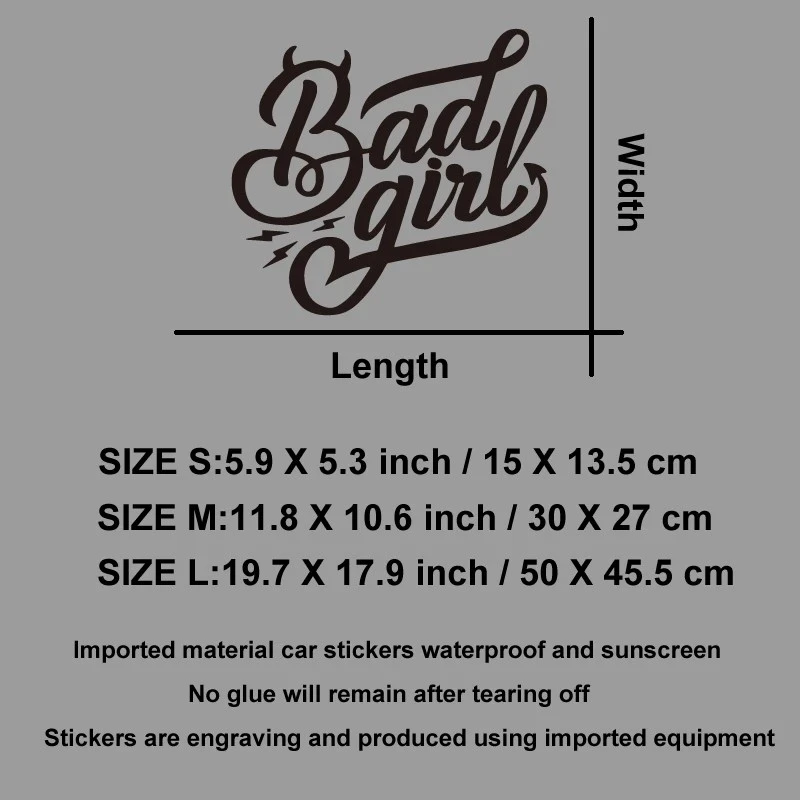 Bad Girl Decals & Bumper Creative&funny Stickers high quality