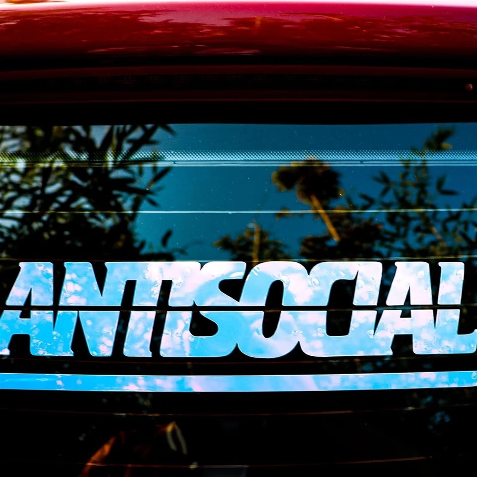 Stickers Antisocial Letters Reflective