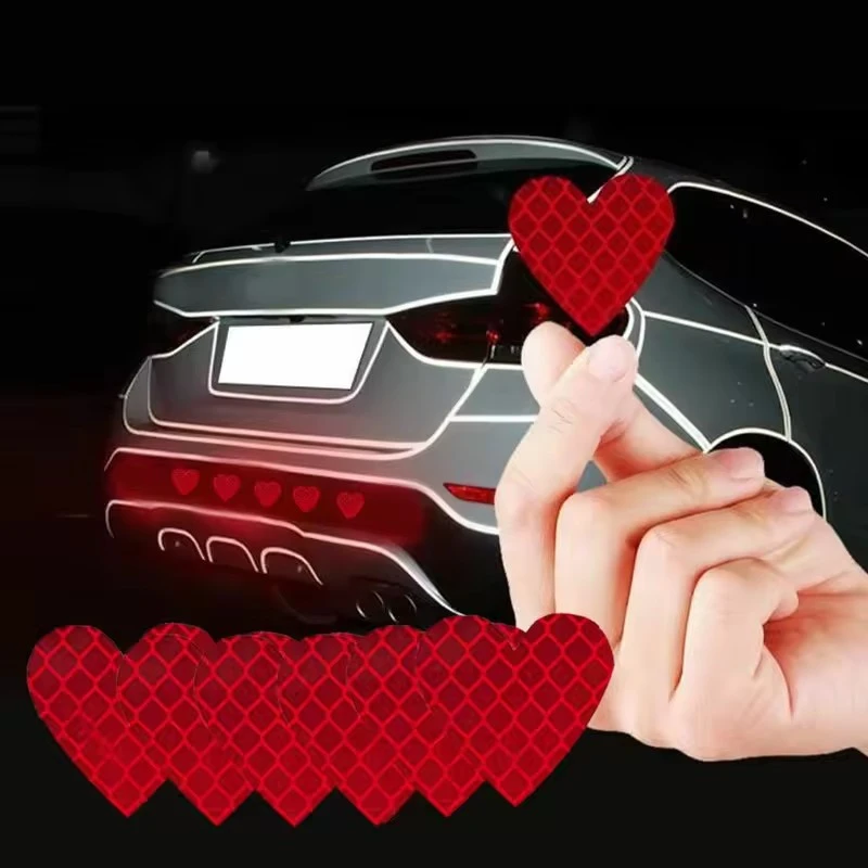 Heart Shape Reflective Car Stickers