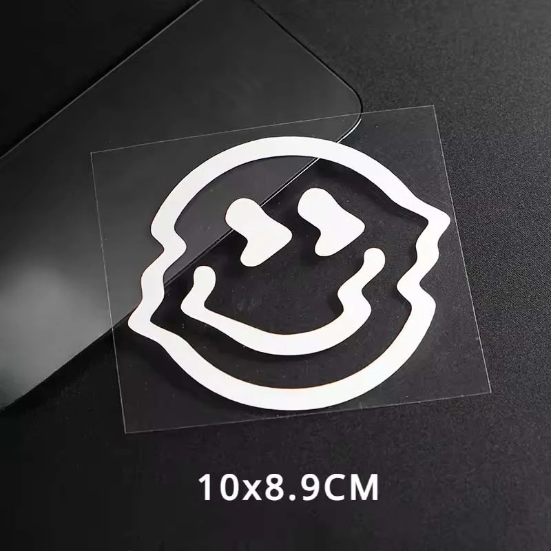 ET11378# 1pc Creative Smiling Face Motorcycle Stickers
