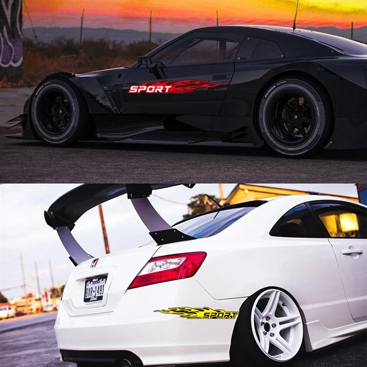 2024 New Design Vinyl Car Custom Stickers Car Bumper Sport Letters Vehicle Body Stickers Window Decal PVC