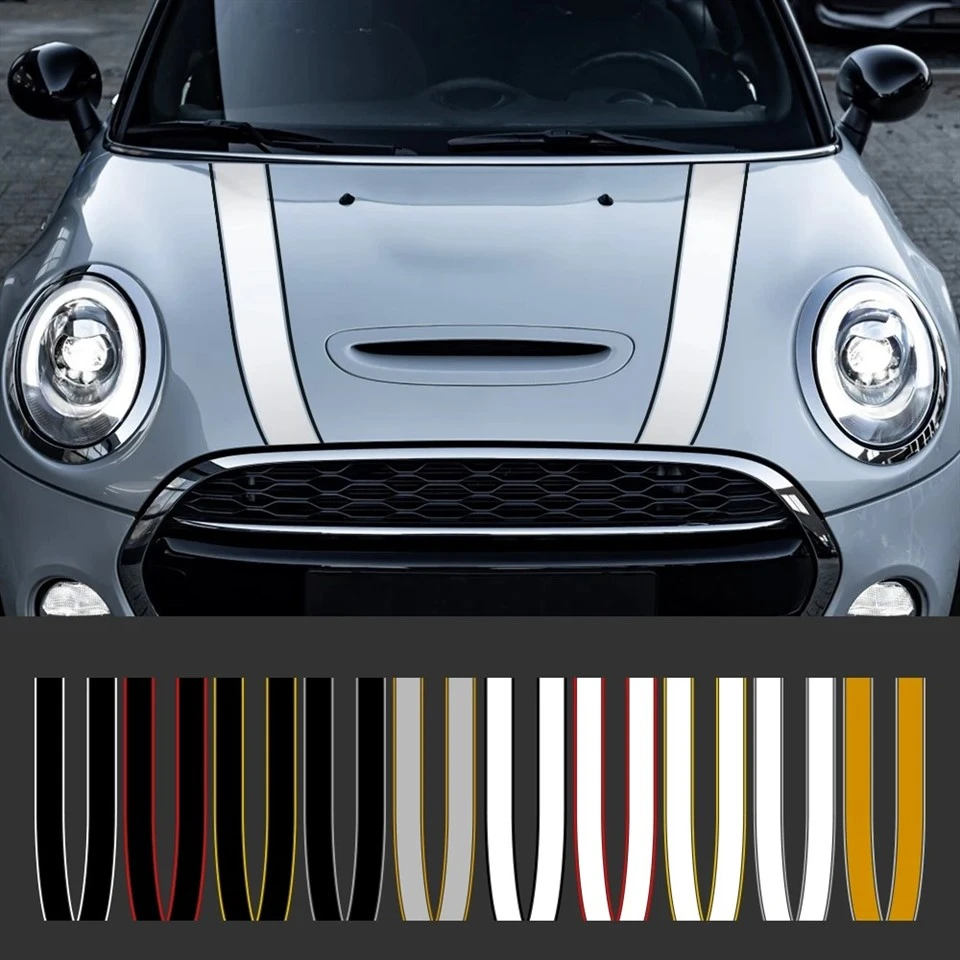 Mesin car mesin topi bonnet garis stiker decals
