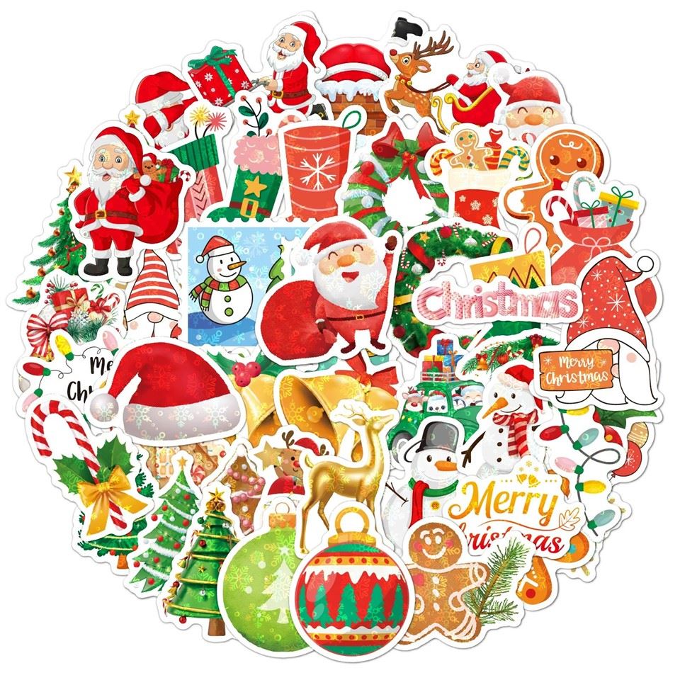 Christmas Stickers Holographic Laser Festival suppliers