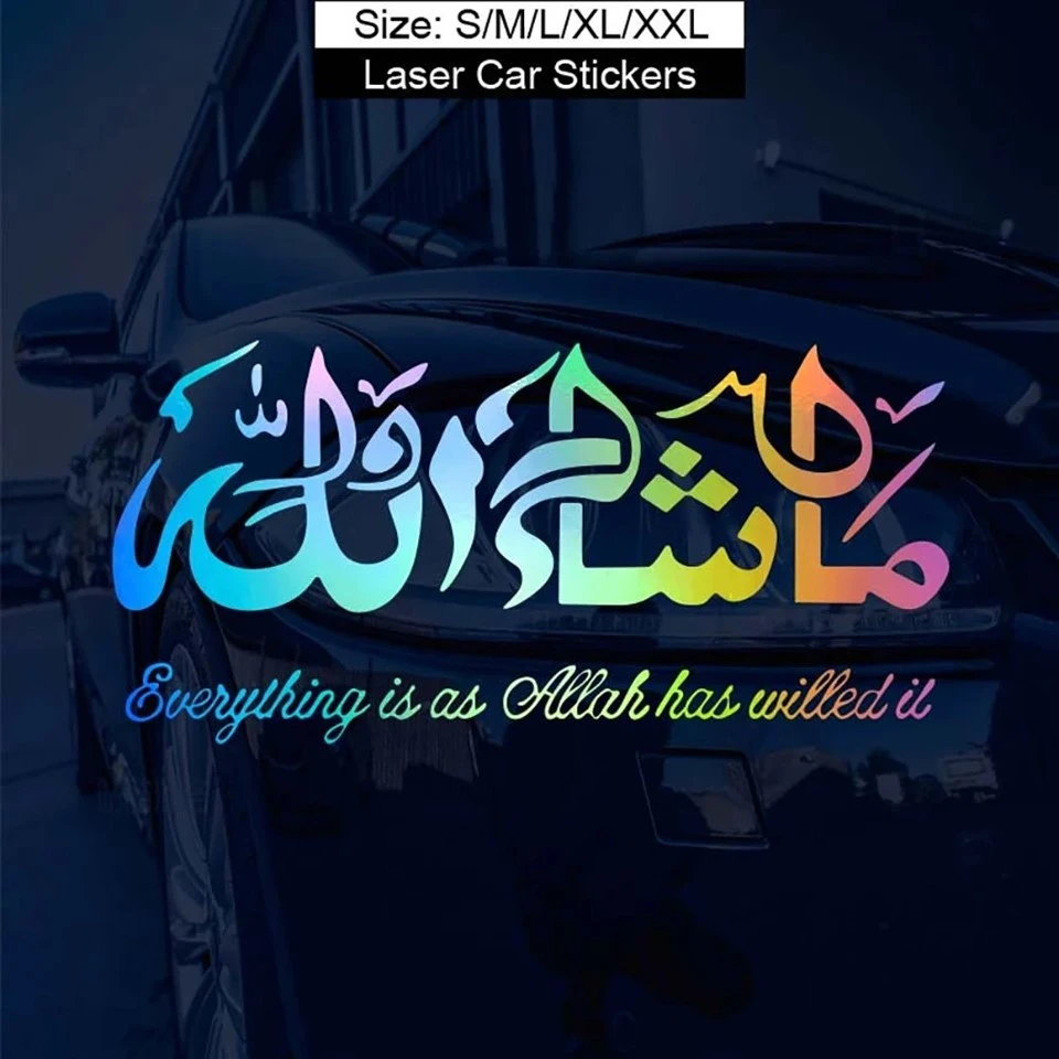 Kreatif masha allah stiker mobil seni islamic